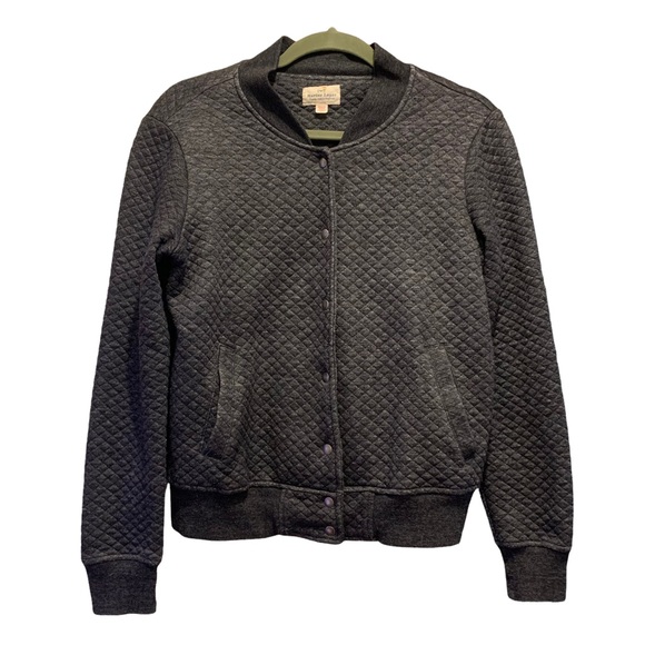 Marine Layer Other - Marine Layer Charcoal Gray Quilted Bomber Jacket, Size Large